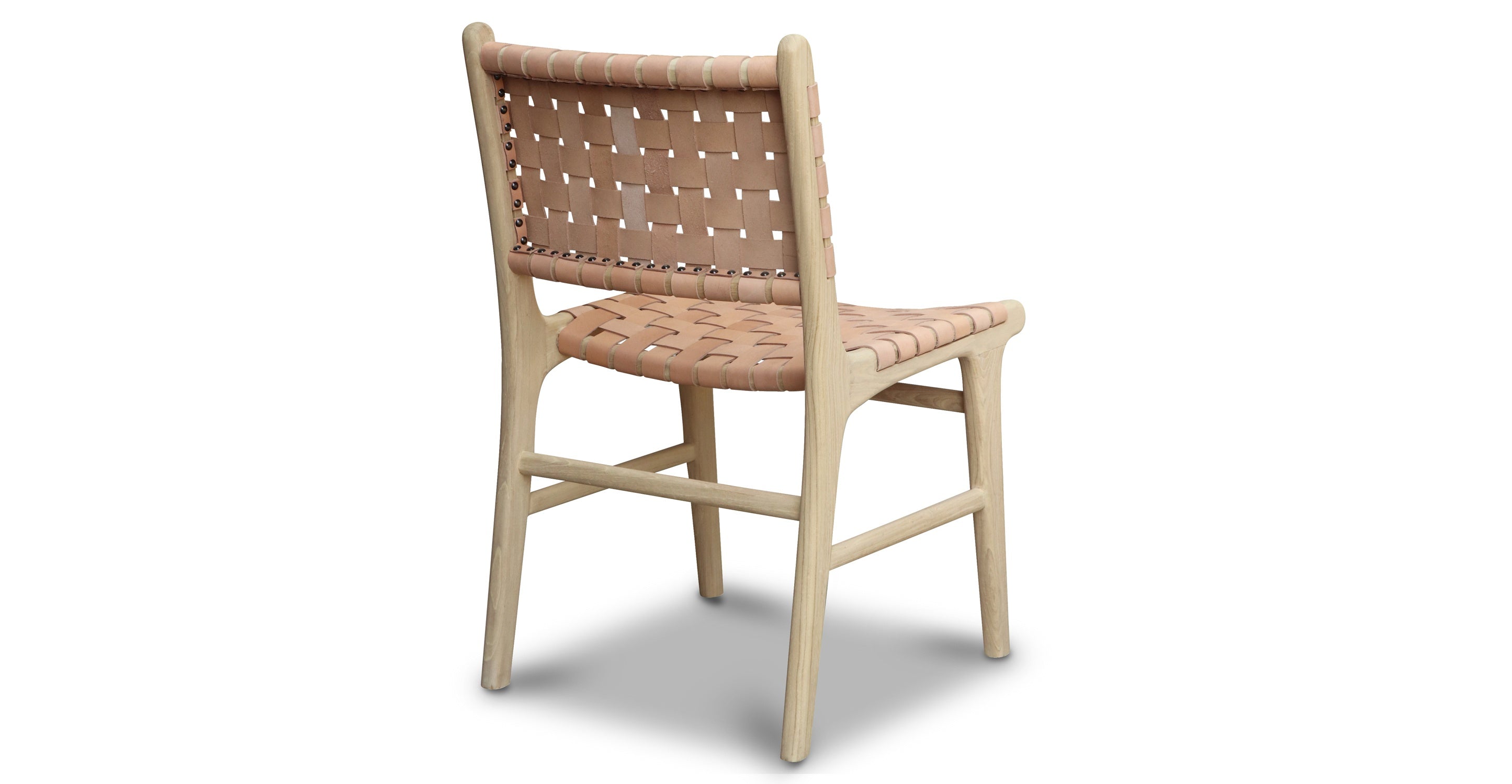 Premium Teak & Leather Dining Chair - Handcrafted Solid Wood & Genuine Leather - Perfect for Dining Room, Kitchen, or Restaurant Use
