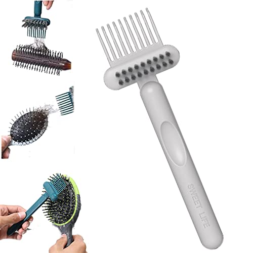 3-Piece Hair Brush Cleaning Tool Set - 2-in-1 Comb Cleaner & Duster Brush with Mini Styling Brush Remover - Professional Hairdressing Tools for Home & Salon Use - Perfect for Removing Hair, Dust & Styling Product Buildup