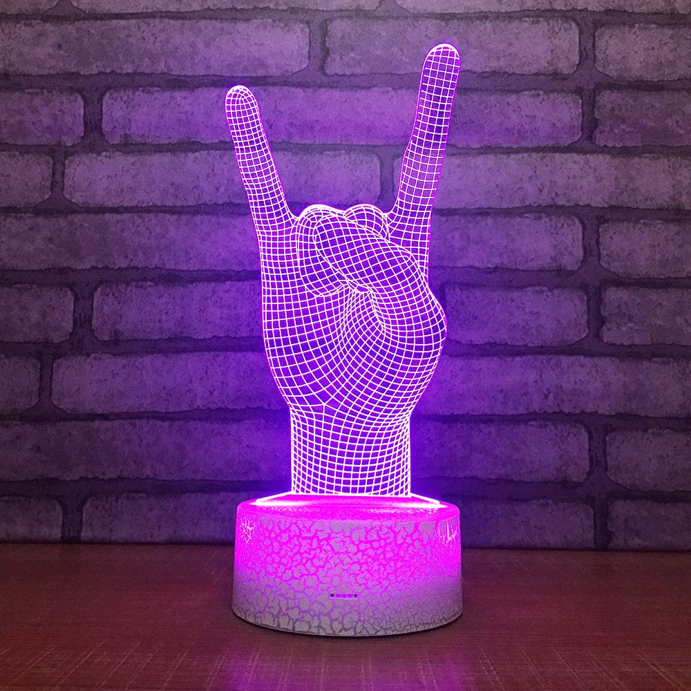 3D Heart Night Light - 7 Color Changing LED Table Lamp with Optical Illusion Effect | Romantic Gift for Valentine's Day, Birthday & Christmas | Bedroom, Nursery, Kids Room Decor | I Love You Light for Couples, Children & Home Decor