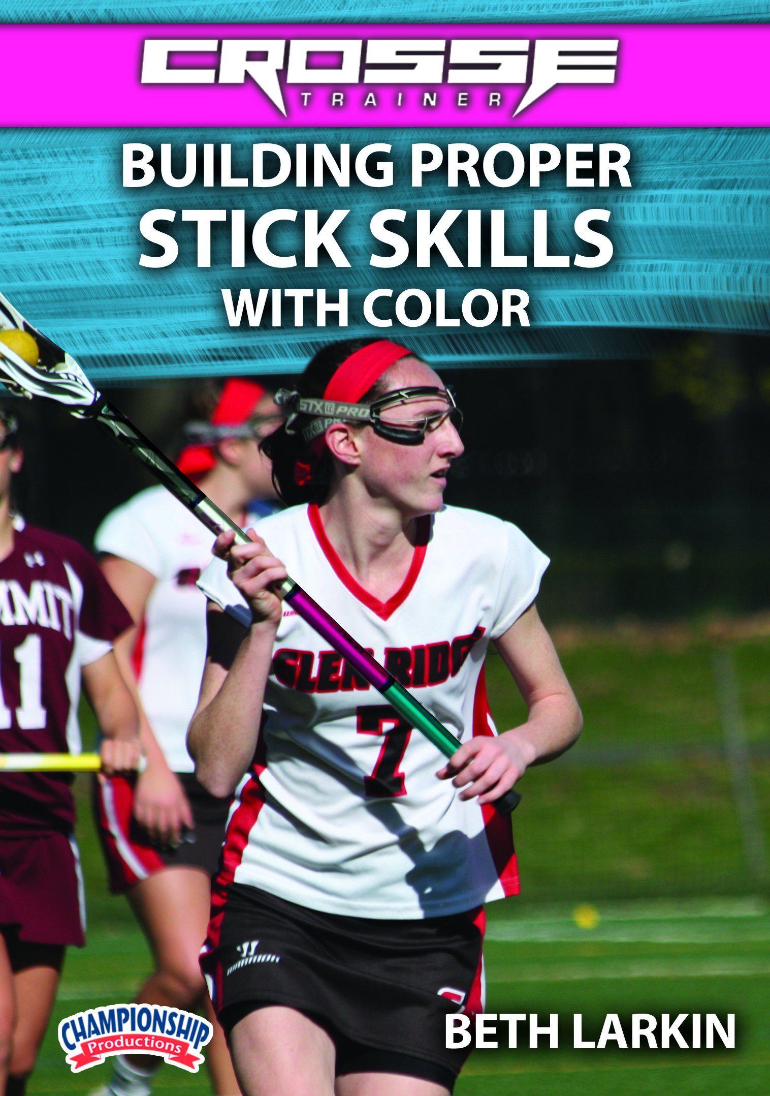 **CrosseTrainer Lacrosse Stick Trainer for Girls - Improve Stick Skills with Colorful Training Aid - Perfect for Youth Lacrosse Practice & Games**