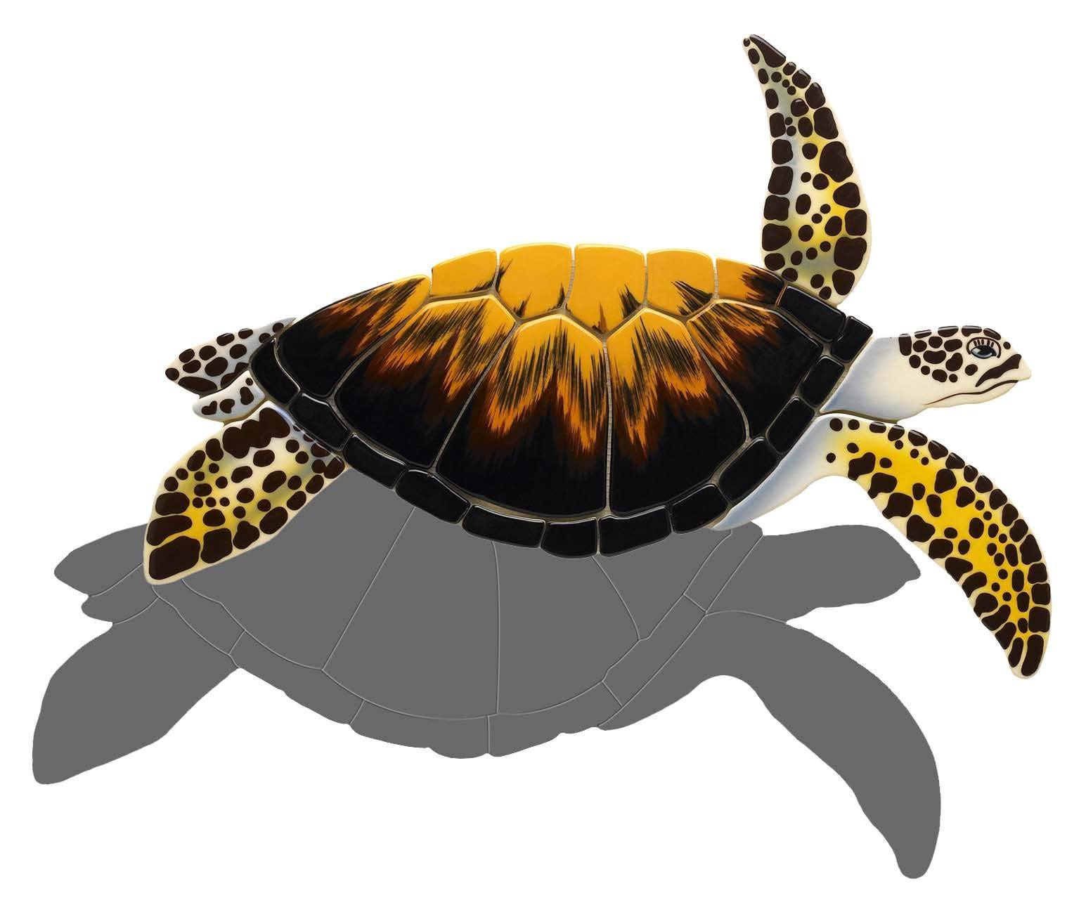 Loggerhead Turtle Ceramic Swimming Pool Mosaic Tile - 18