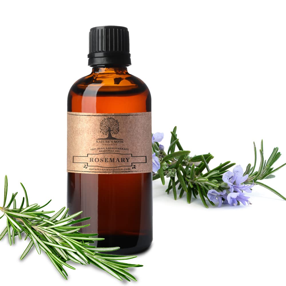 100% Pure Rosemary Essential Oil for Aromatherapy & Relaxation - Nature's Note Organics 1 Fl Oz - Perfect for Diffusers, Massage & Stress Relief