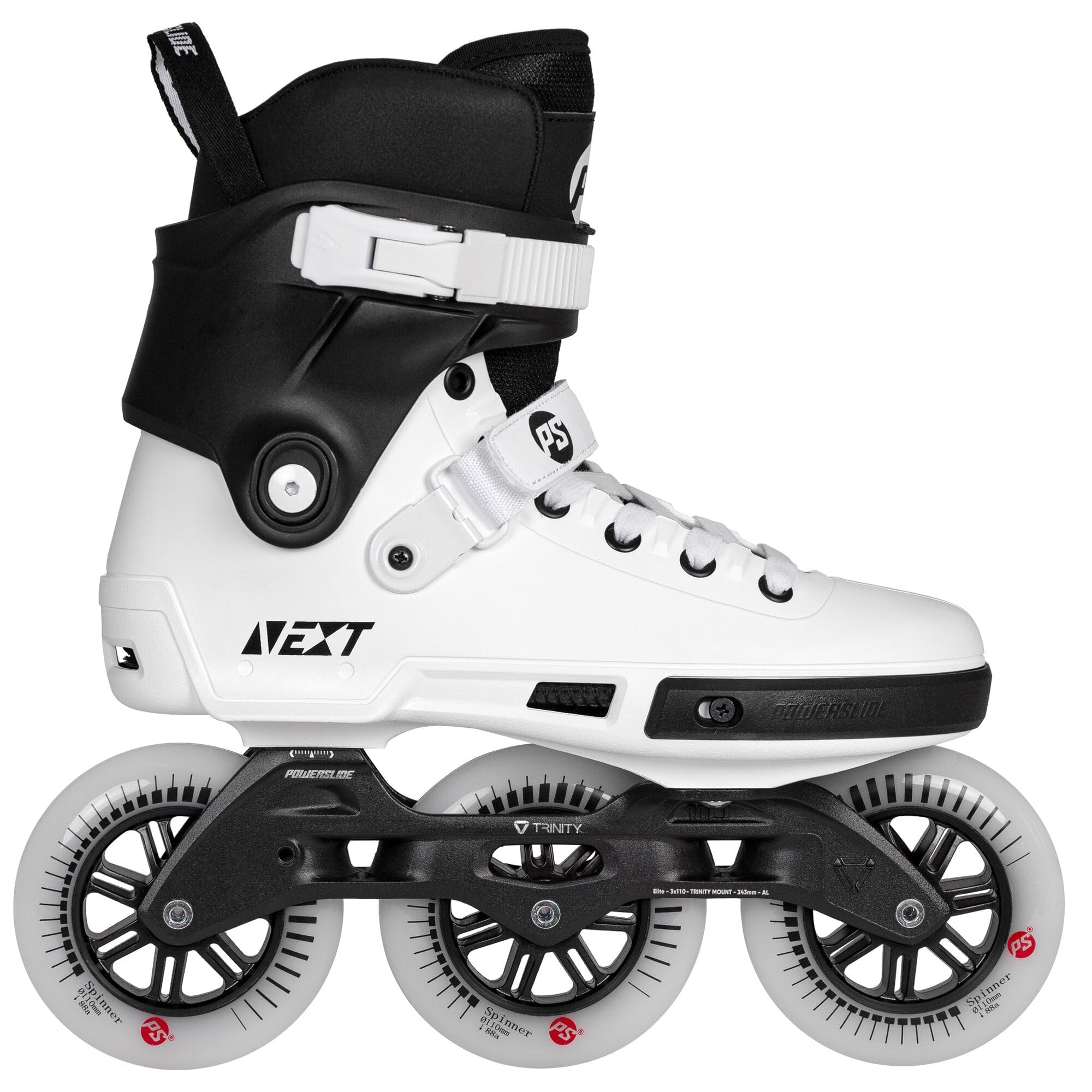 Powerslide PS Next Core 110 Inline Skates - Black - Size 9.0-10.0 (42-43) - High-Performance Urban & Fitness Skating for Adults