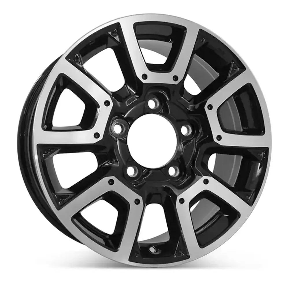 18 Inch Toyota Tundra Replacement Wheel - Machined Black Replica Rim 75157 426110C170 - Perfect for Off-Roading, Truck Upgrades & Custom Builds