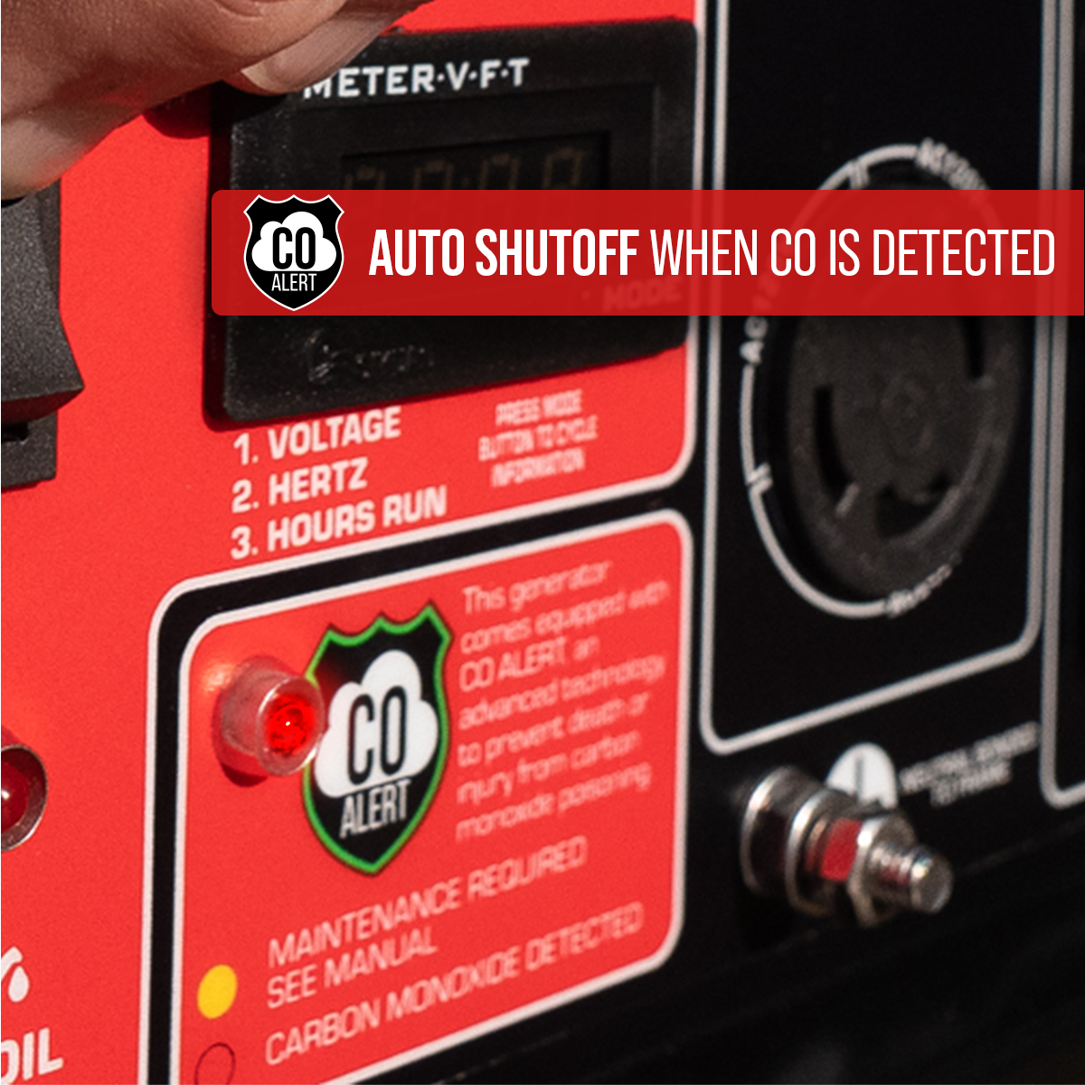 4,500 Watt Portable Gasoline Generator with CO Alert - Reliable Backup Power for Home, Camping & Emergency Use