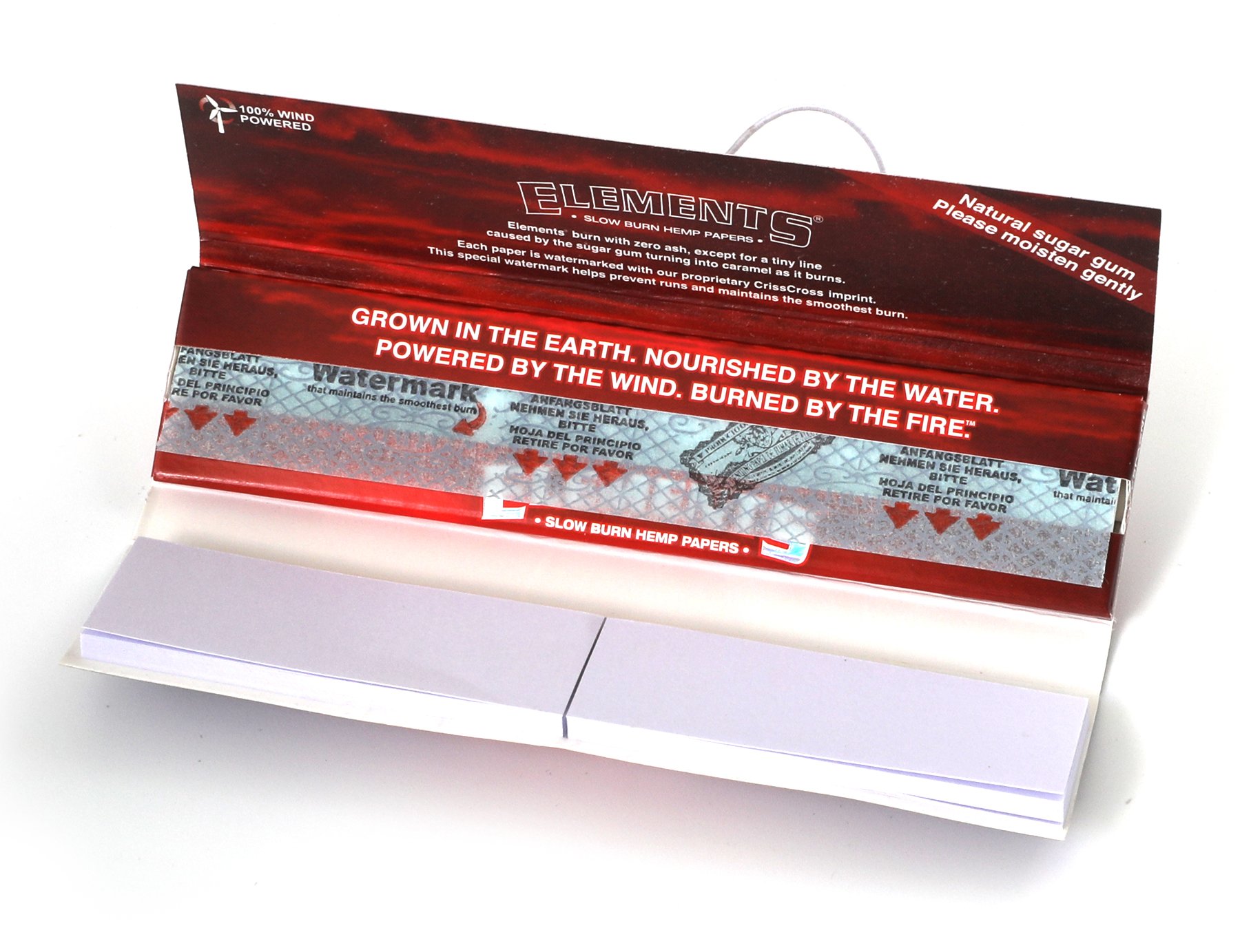 Premium Elements Red Connoisseur King Size Slim Slow Burning Rolling Papers with Tips - 1 Box (50 Count) | Ultra-Thin Natural Rice Paper for Smooth Smoking Experience | Perfect for Rolling Cigarettes, Herbs & Tobacco at Home or On-The-Go
