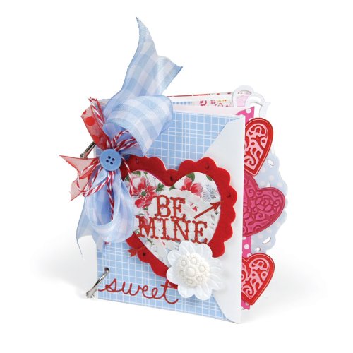 Sizzix 657407 Embosslits Die - Heart English Rose by Scrappy Cat | DIY Scrapbooking, Card Making & Paper Crafting Supplies for Valentine's Day & Wedding Projects