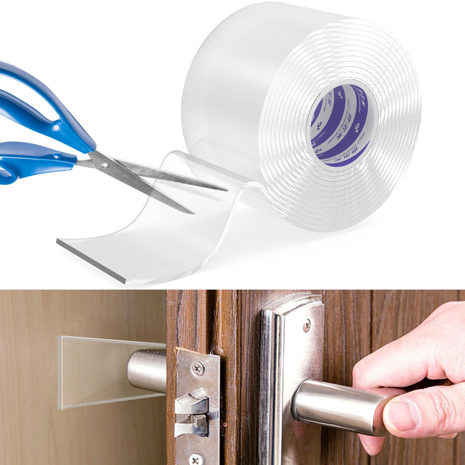 2 Inch Cuttable Cabinet Door Bumpers - Self Adhesive Furniture Pads for Noise Reduction & Anti-Shake Protection - Headboard Stopper & Wall Protectors for Bedroom, Kitchen, Office (12 Pack) - Perfect for Reducing Noise, Preventing Scratches & Stabilizing Furniture