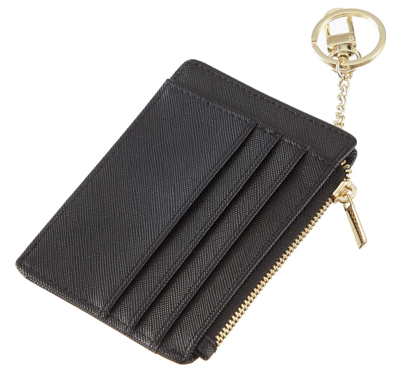 Slim Front Pocket Wallet for Women - RFID Blocking Credit Card Holder with Keychain | Minimalist Card Case for Everyday Use, Travel & Shopping