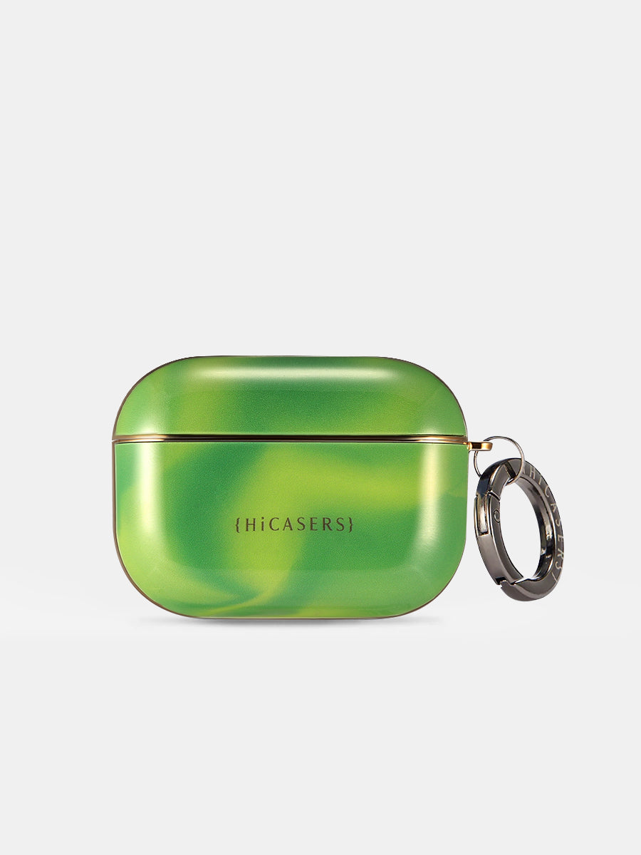 Sky Gradient Iridescent AirPods Case - Green | Trendy Protective Cover for AirPods 1/2/3/Pro | Perfect for Workouts, Travel & Everyday Use