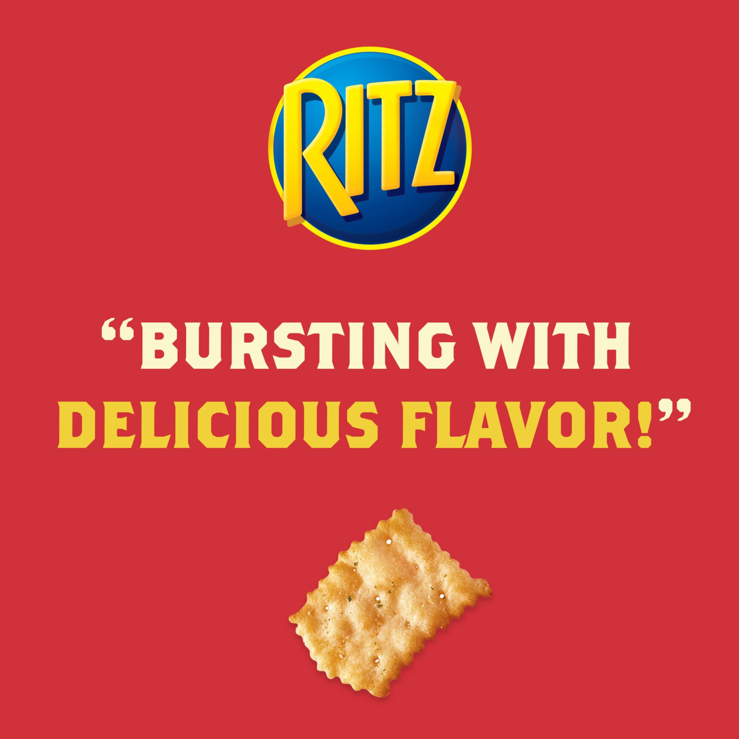 RITZ Toasted Chips Sour Cream and Onion Crackers - 60 Individually Wrapped Snack Packs | Bulk Lunch Snacks for School, Office & On-the-Go | Perfect for Parties, Travel & Healthy Snacking