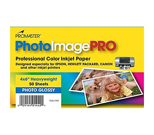 ProMaster PhotoImage PRO Glossy Inkjet Paper 4x6 - Premium Photo Printing for Stunning Prints | Ideal for Portraits, Greeting Cards & Photo Albums