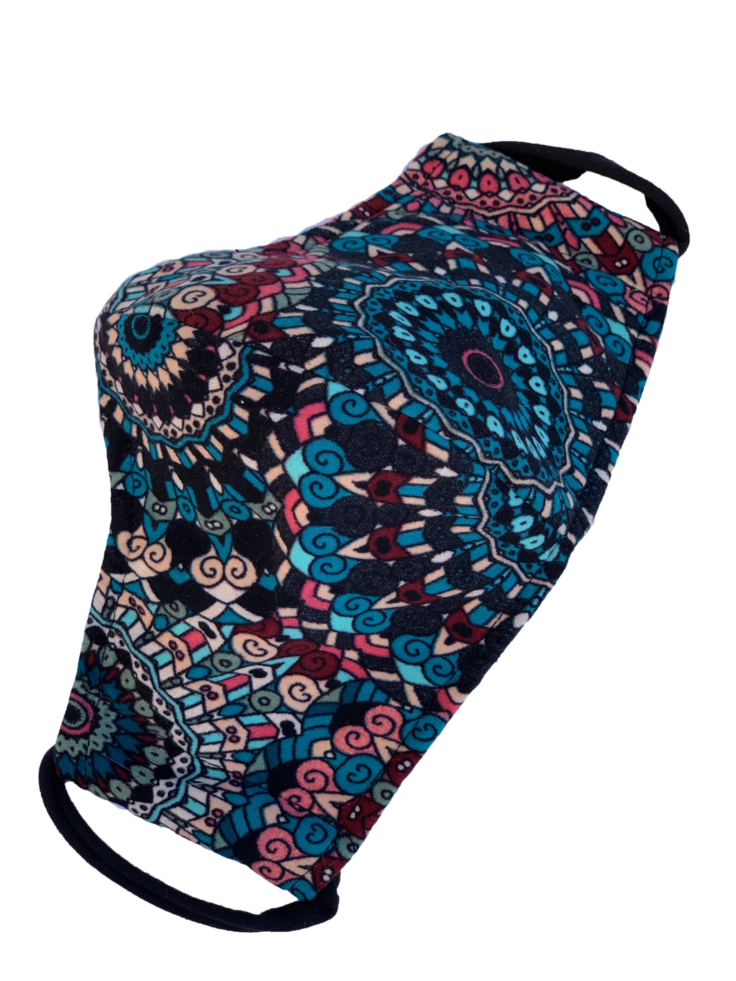 Mystic Mandalas Face Mask - Reusable Cotton Fabric Mask with Adjustable Ear Loops for Daily Wear, Yoga, Meditation & Outdoor Activities