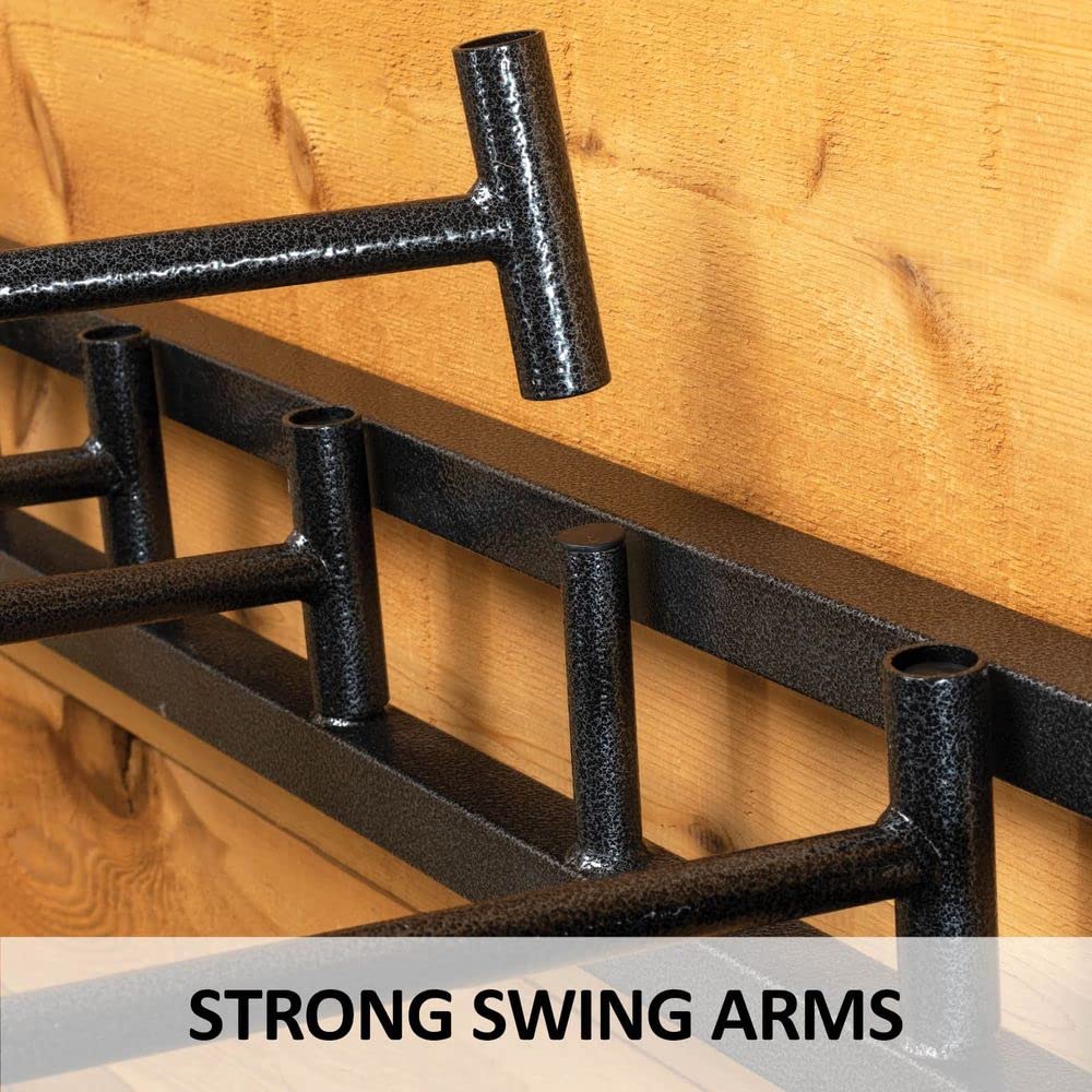 Pro Series Swinging Blanket Bar & Saddle Pad Rack - Heavy Duty Horse Blanket Organizer with 7-Year Warranty - Gray Armor Finish - Perfect for Barn, Stable & Equestrian Storage