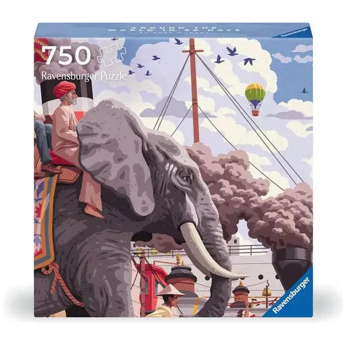Art & Soul: Around the World in 80 Days Puzzle 750 Pieces - Perfect for Family Game Nights & Educational Travel-Themed Activities