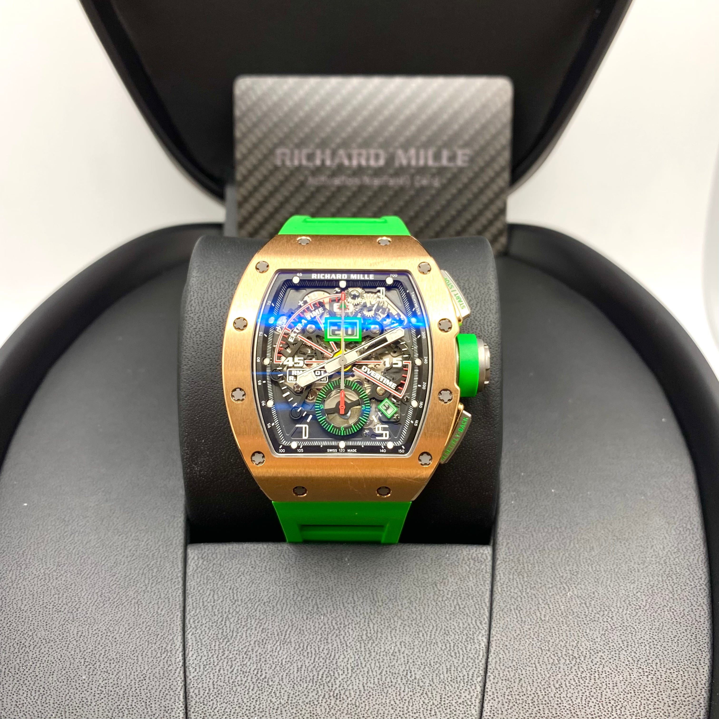 Richard Mille RM 11-01 Robert Mancini Flyback Chronograph Rose Gold Men's Luxury Watch - Perfect for Racing Enthusiasts & High-End Collectors
