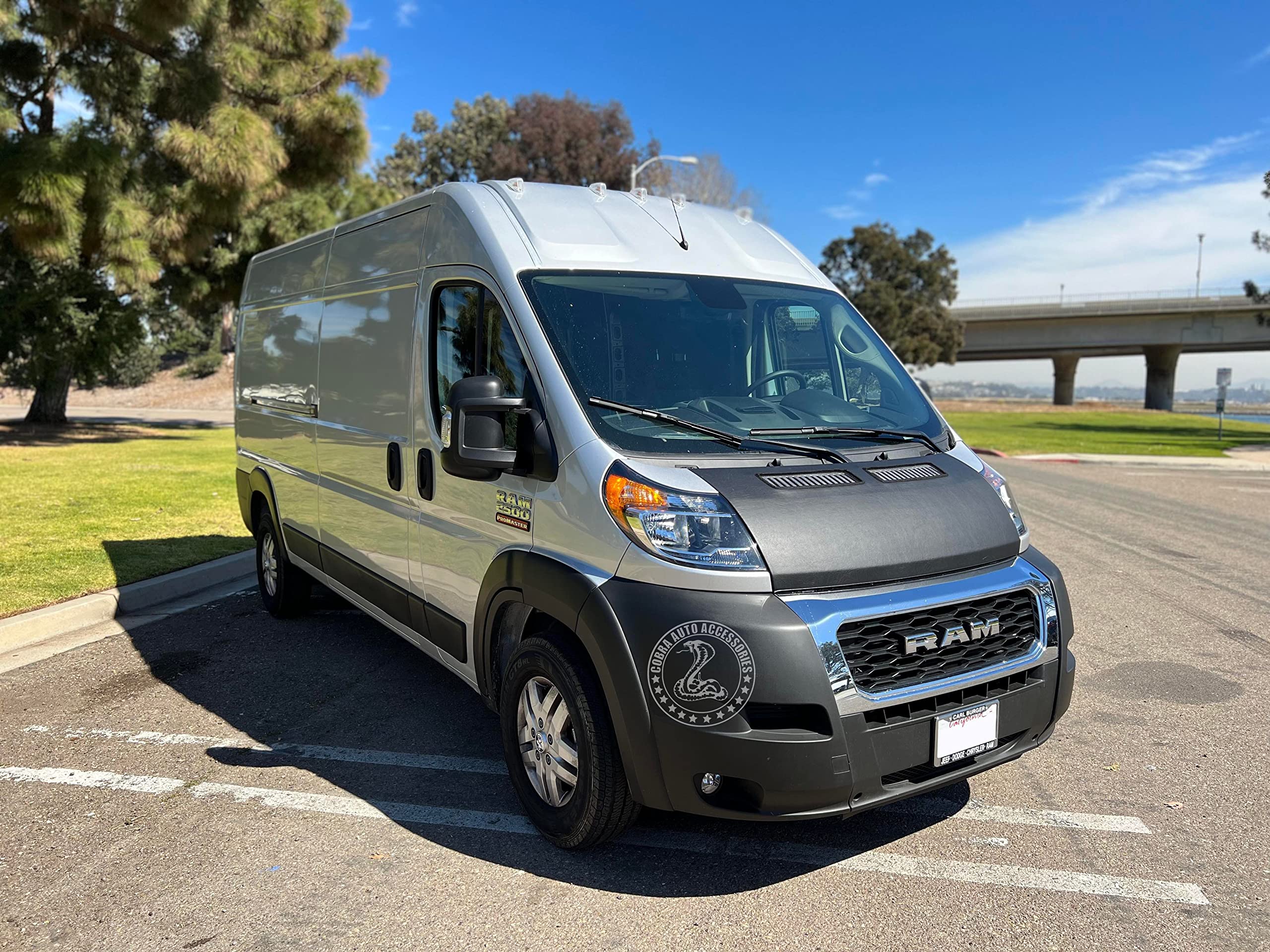Dodge Ram ProMaster Car Hood Bonnet Bra Cover (2014-2022) - Protective Vinyl Shield for Paint Protection & Road Debris - Perfect for Long Hauls & Off-Road Adventures