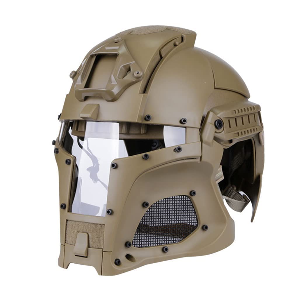 Full Face Airsoft Helmet - Tactical Steel Mesh Mask for Paintball, Wargame & CS Cosplay | Military-Grade Protection for Outdoor Combat Sports & Gaming Events