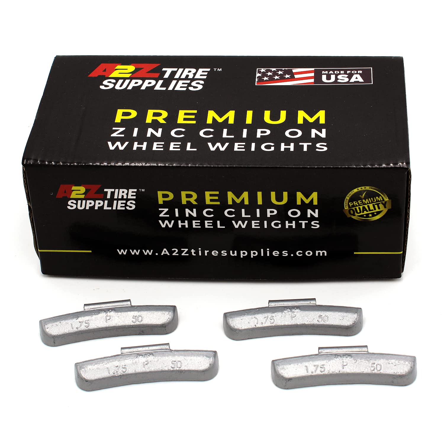 P Series 1.75oz Zinc Coated Hammer-On Wheel Weights - 50pc Box - Perfect for Tire Balancing, Auto Repair & DIY Car Maintenance