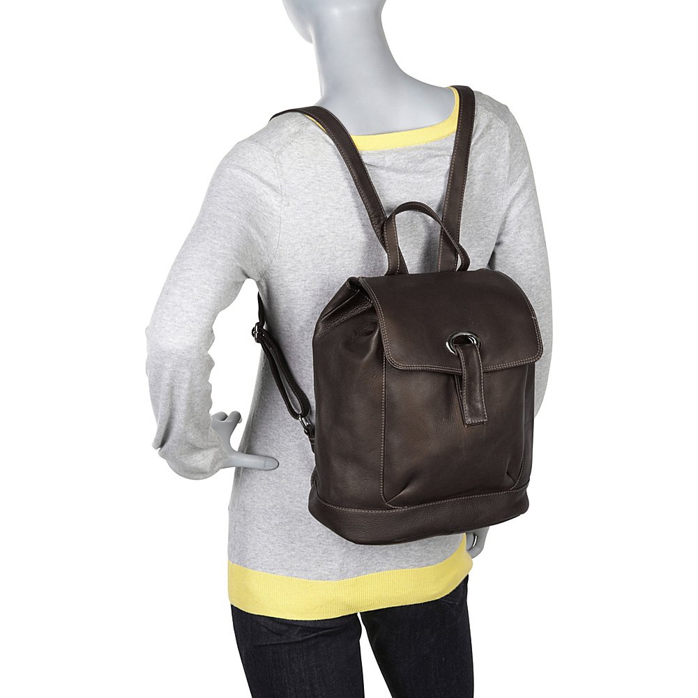 Stylish Large Oval Loop Backpack in Chocolate Brown - Perfect for Travel, School & Everyday Use