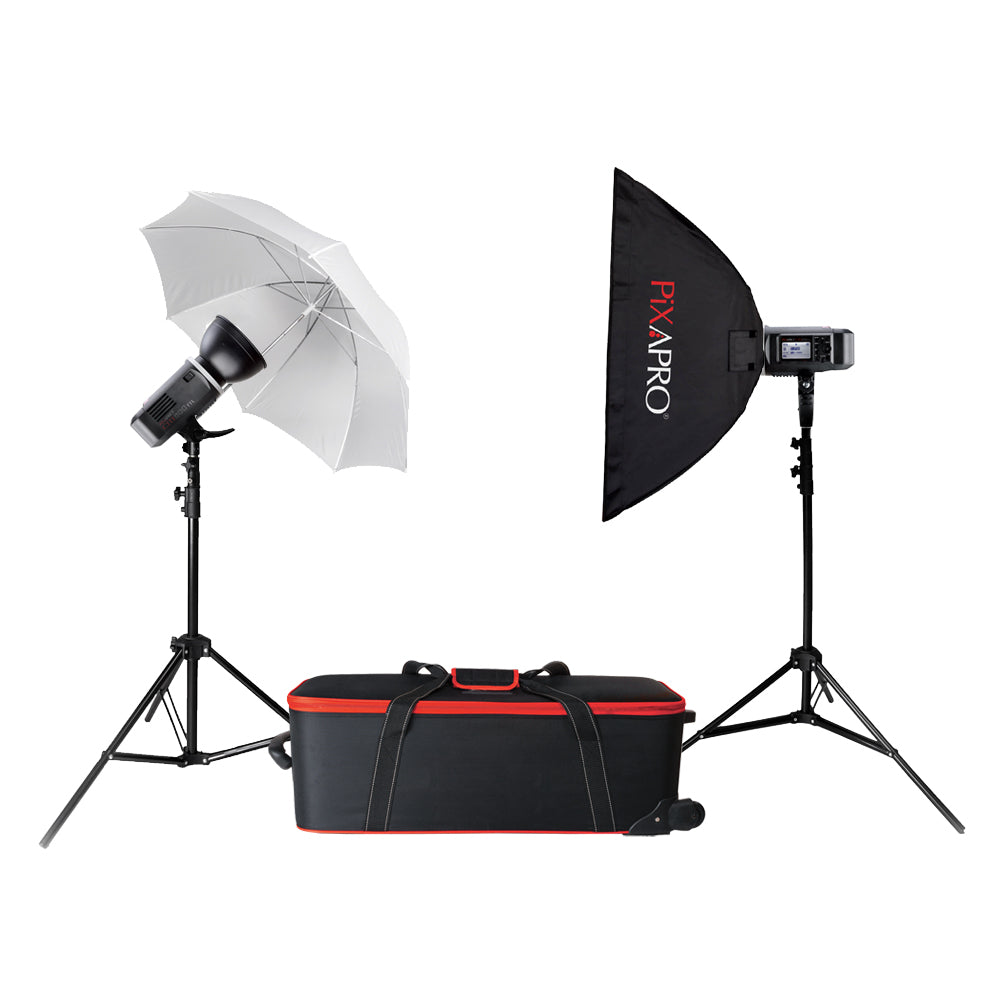 GODOX AD600B CITI600 TTL Battery-Powered Twin Studio Flash Kit - Professional Photography Lighting for Portraits, Events & Outdoor Shooting