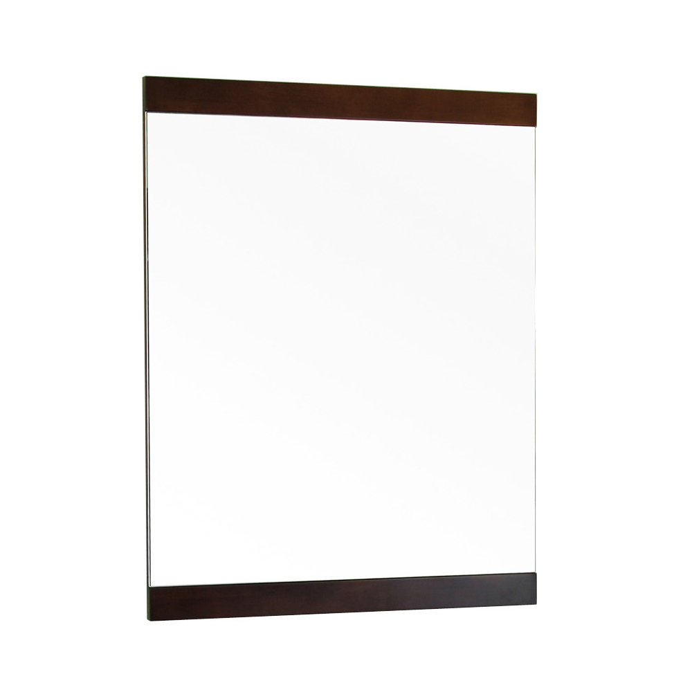 23.6-Inch Walnut Wood Wall Mirror - Elegant Home Decor for Living Room, Bedroom & Bathroom - 804366-MIRROR