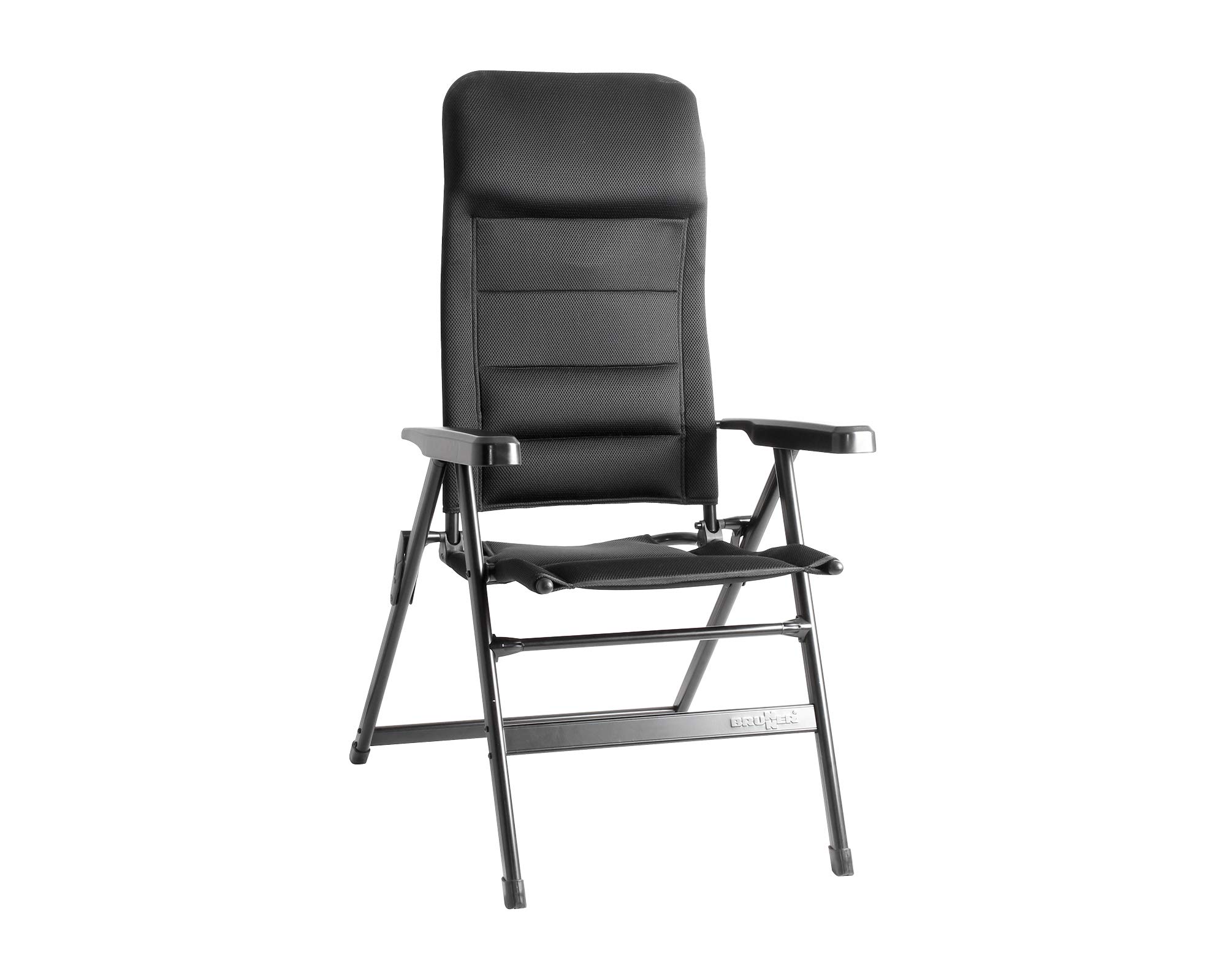 BRUNNER FRA601277 Aravel Camping Chaise Lounge Chair - Black, Portable Outdoor Folding Chair for Camping, Beach, Picnic, Backyard & Patio Relaxation