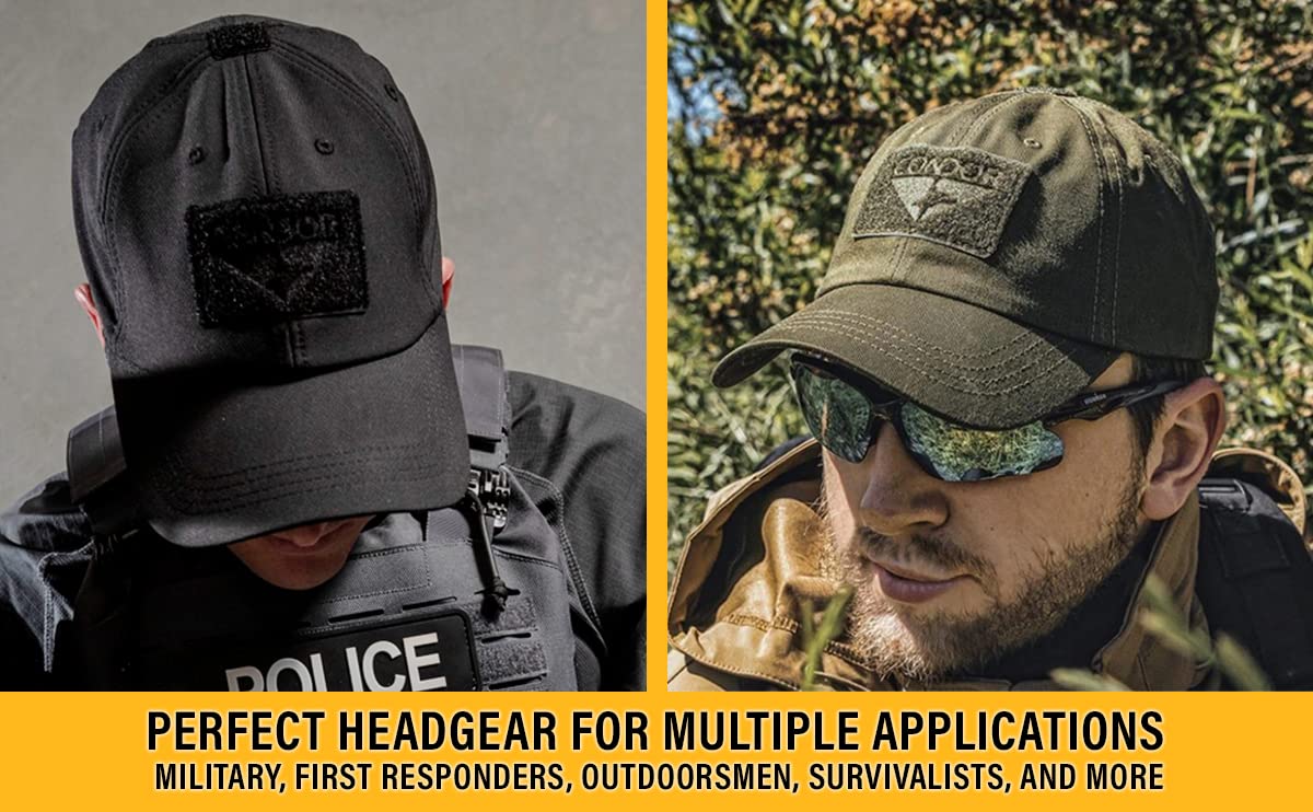 Condor Men's Tactical Cap - Military Style Baseball Hat for Outdoor, Hiking & Airsoft - Adjustable & Breathable Tactical Headwear for Adventure & Everyday Use