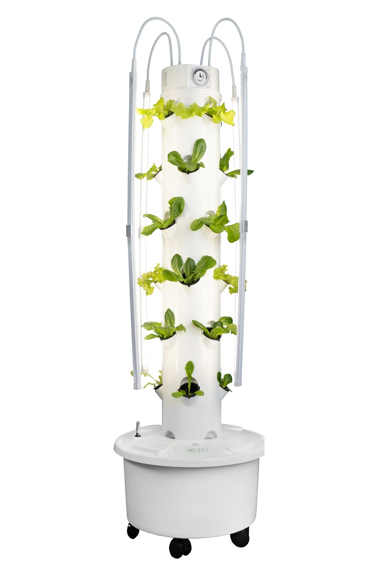 GX Hydroponic Tower System - 24 Pod Vertical Garden Kit with LED Grow Lights | Food Grade Indoor Herb & Vegetable Growing System | Perfect for Small Spaces, Apartments & Urban Gardening