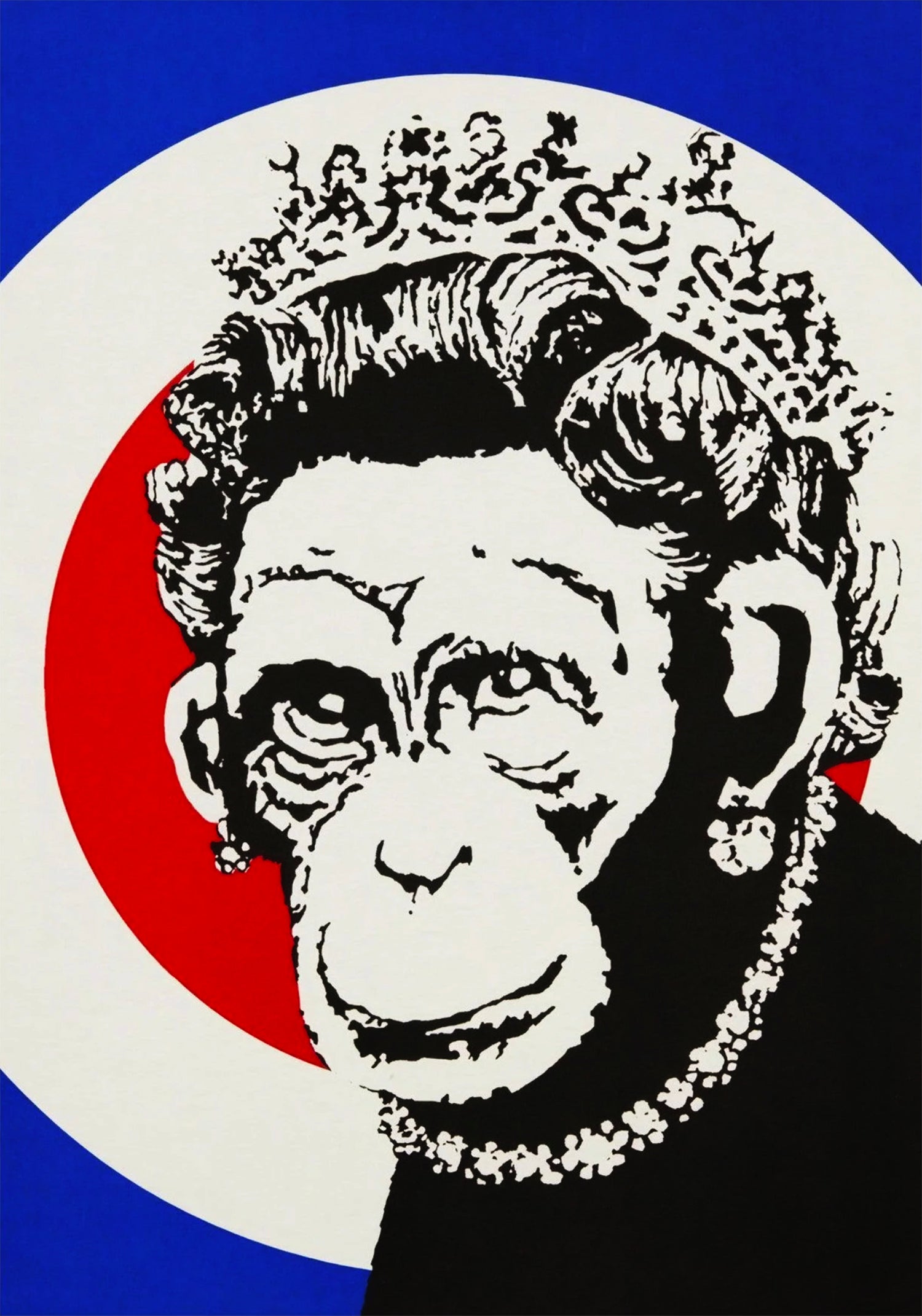 BANKSY 'The Art of Banksy: Monkey Queen' (2021) Offset Lithograph Poster - Limited Edition Wall Art for Home, Office & Gallery Decor - Perfect for Modern Art Lovers & Collectors