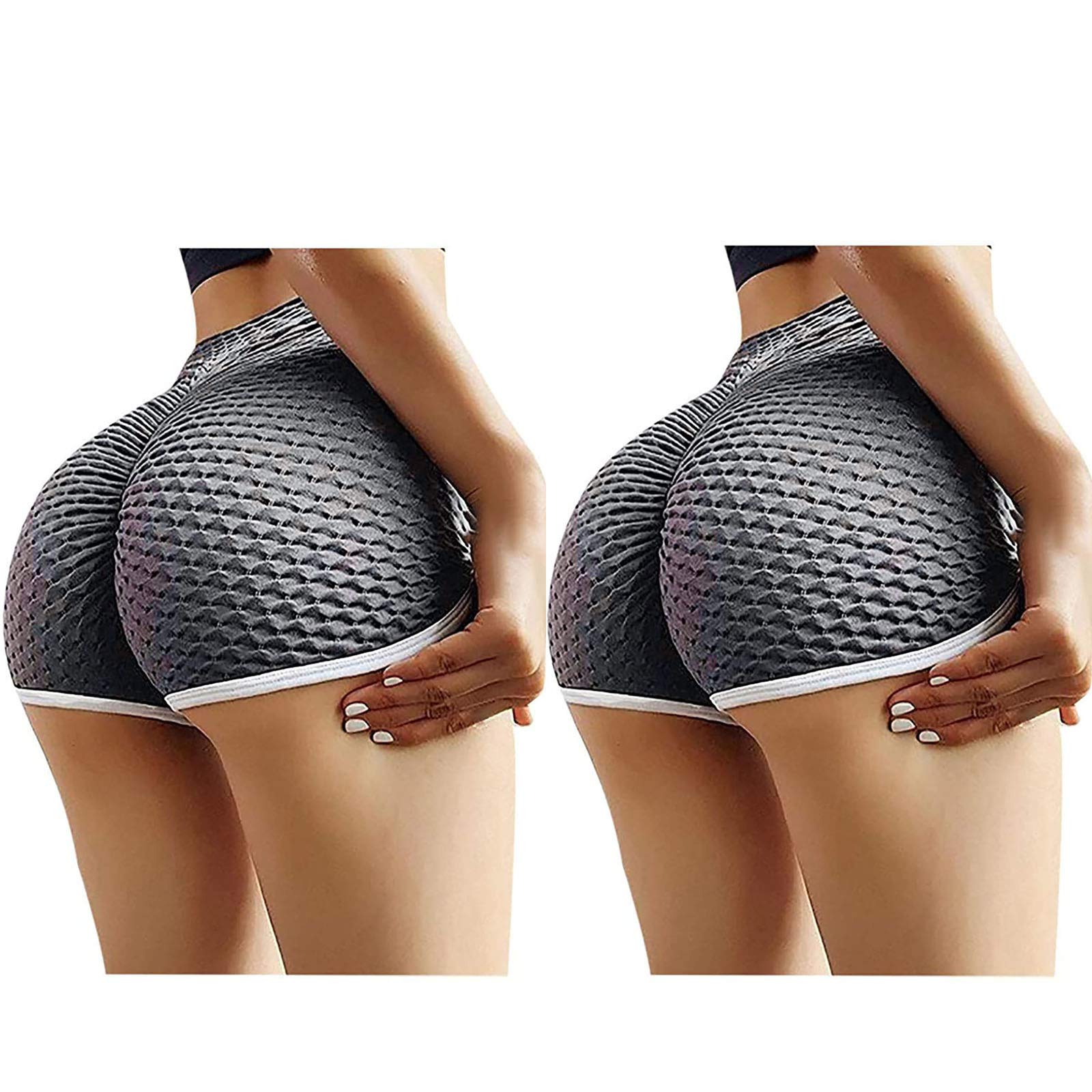 Women's Denim Shorts & 2-Piece Basic Slip Bike Shorts - High Waisted Compression Workout Leggings for Yoga, Running & Gym | Athletic Sports Activewear for Women | Perfect for Fitness, Casual Wear & Summer Outfits