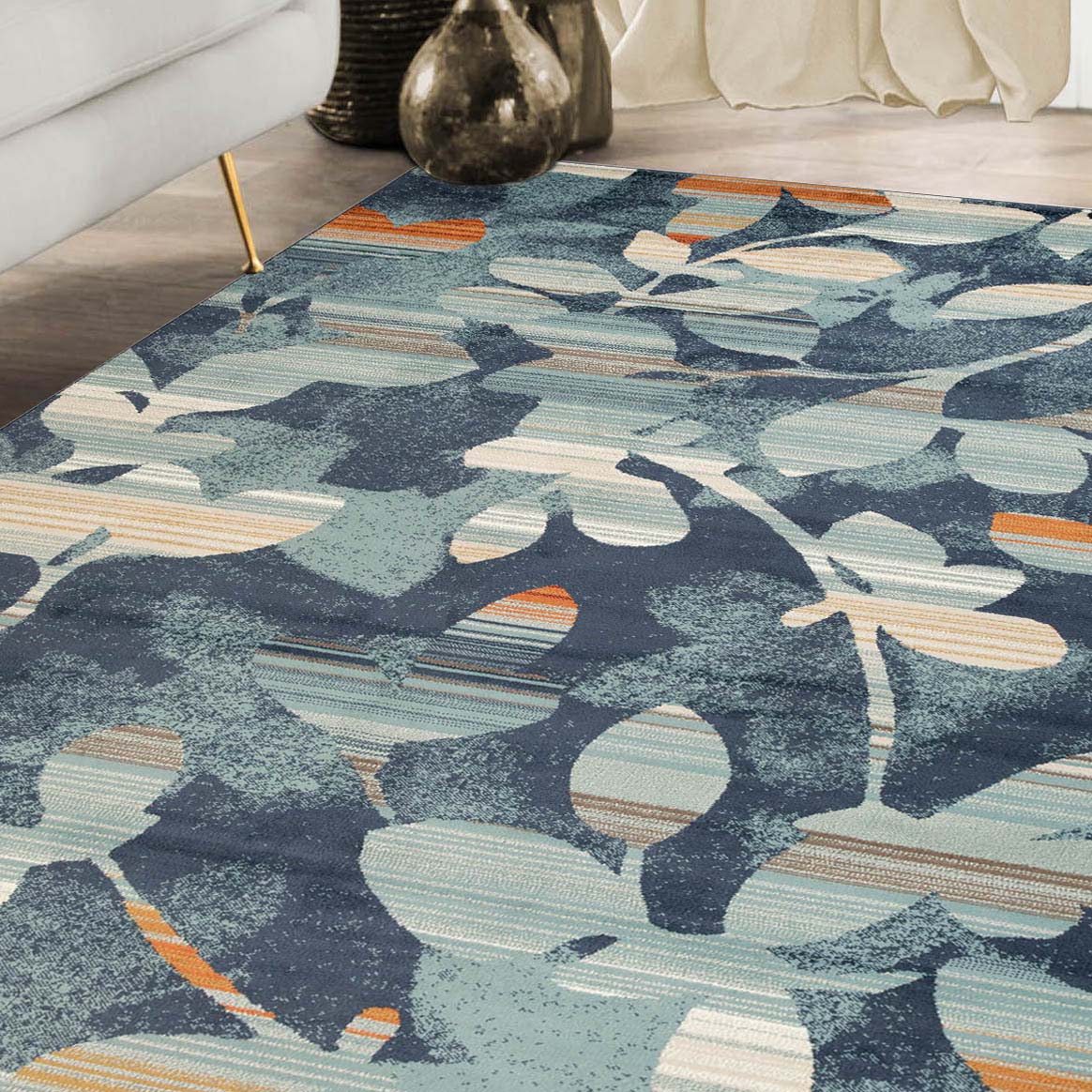 Mahonia Leaf & Vine Indoor Area Rug or Runner - Non-Slip Boho Home Decor for Living Room, Bedroom, Hallway | Soft & Durable Floor Mat
