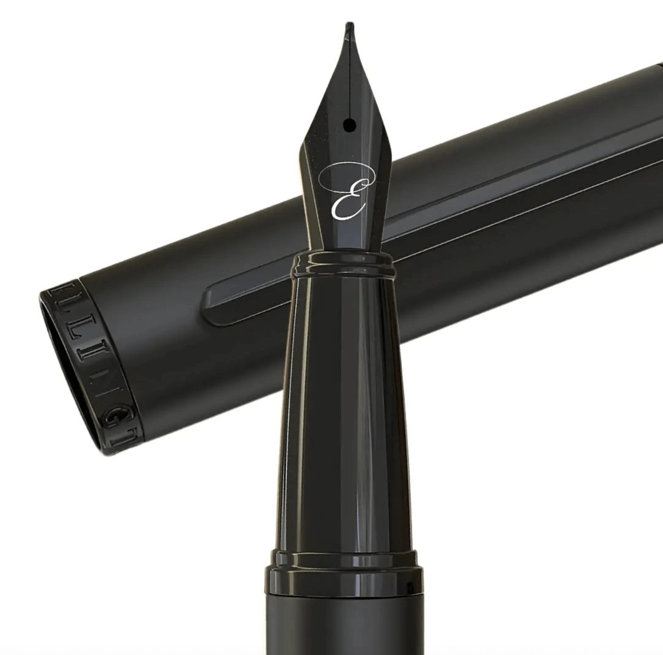 Premium Stealth Fountain Pen - Ultra-Smooth Writing, Elegant Matte Black Design - Perfect for Business, Calligraphy & Gift Giving