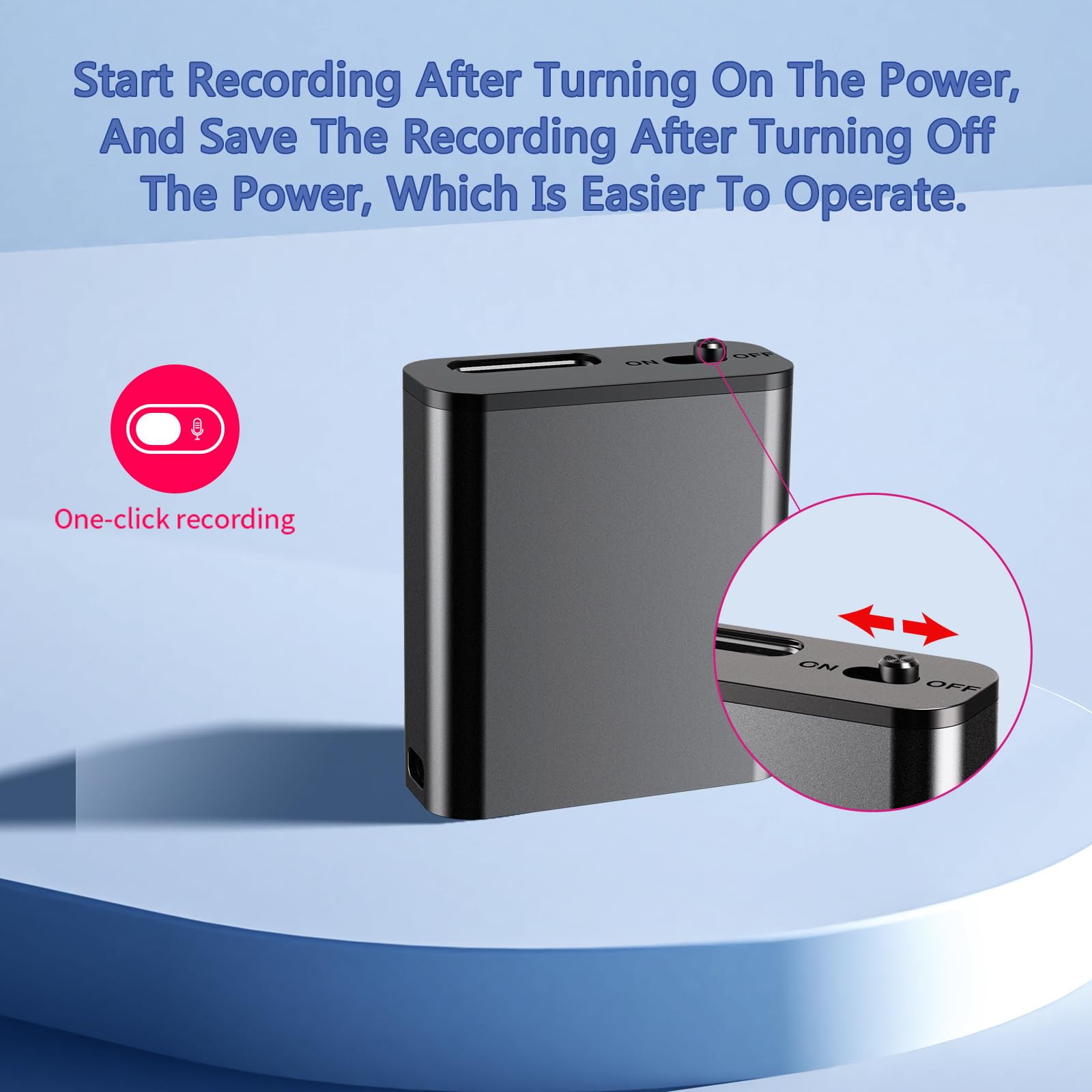Mini Magnetic Voice Activated Recorder - Digital Audio Recording Device with Clear Sound Capture | Perfect for Meetings, Lectures & Secret Recording (STTWUNAKE)
