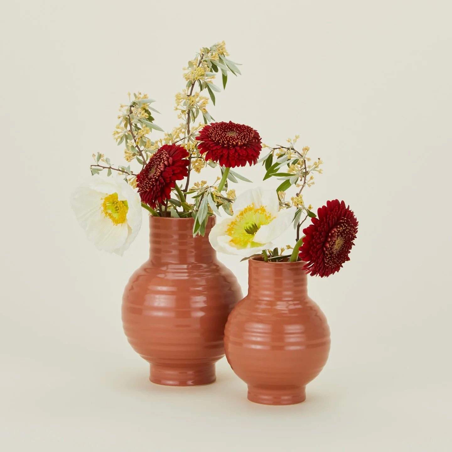 Handmade Small Terracotta Ceramic Vase - Essential Home Decor for Living Room, Bedroom & Office