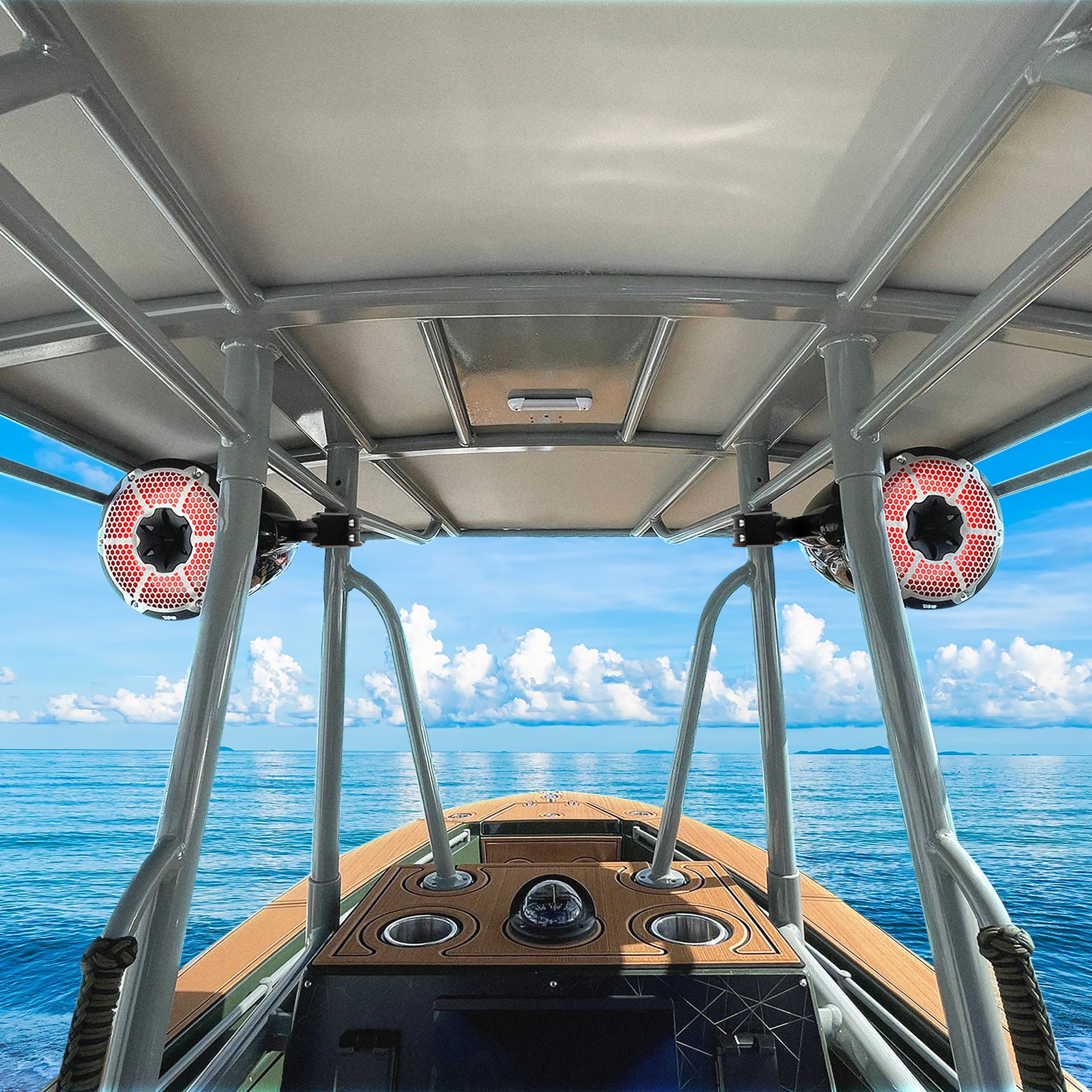NXL 8 Marine and Powersports Towers LED RGB Lights 125 Watts RMS - Waterproof Boat & ATV Lighting for Night Rides & Outdoor Adventures