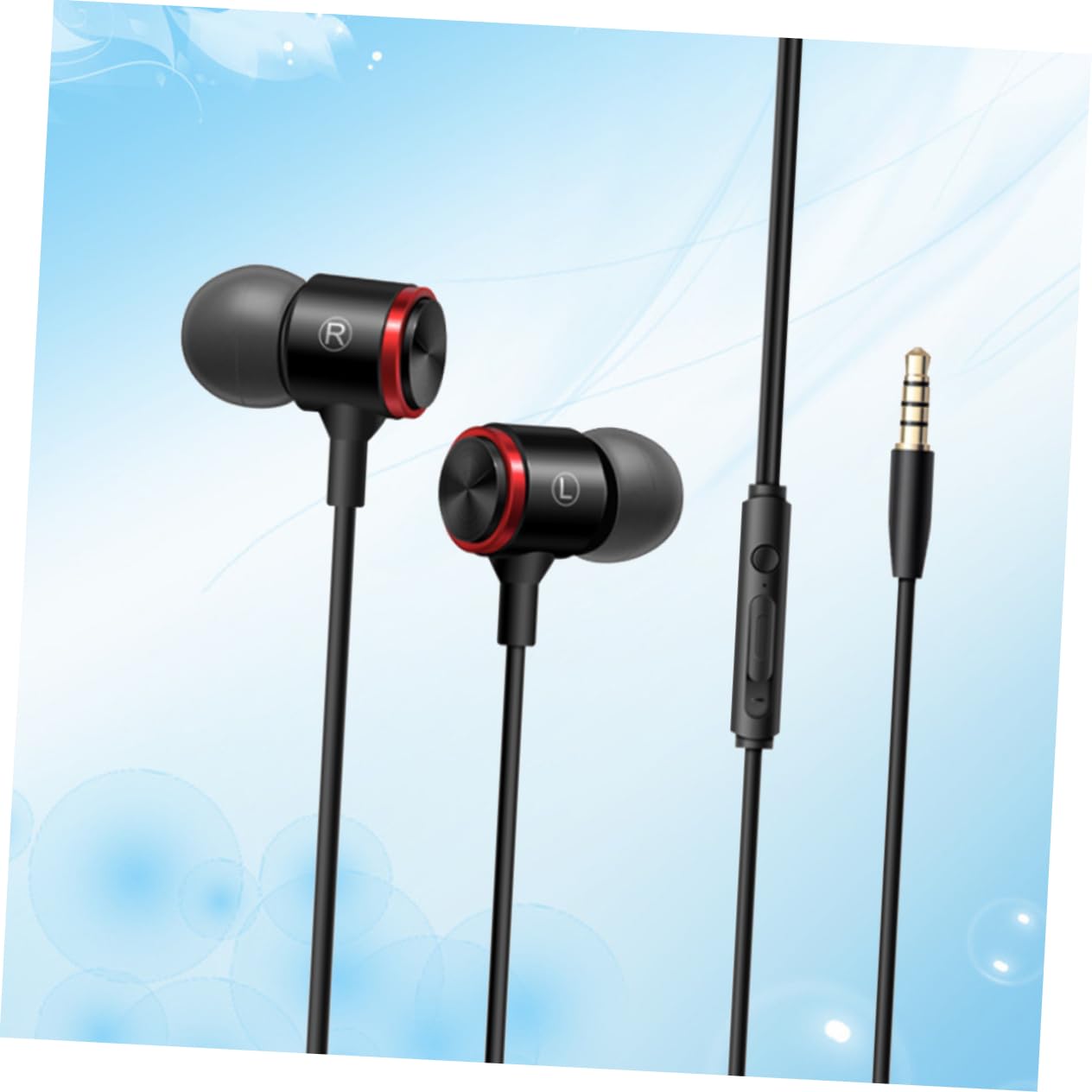 Mikikit 3-Piece High Fidelity Metal In-Ear Wired Earphones with Enhanced Bass - Noise Isolating Earbuds for Computer, Smartphone, Gaming & Music Listening