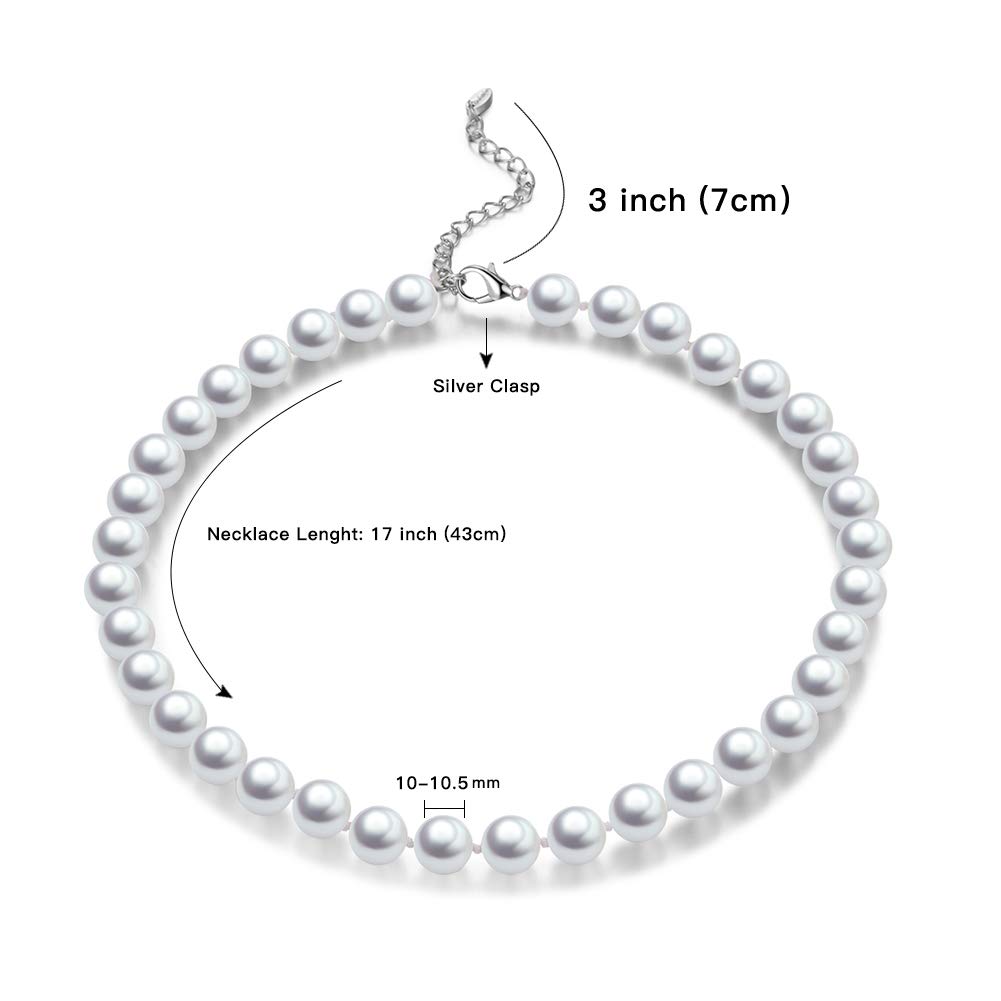Elegant Beaded Pearl Choker Necklace for Women - Fashion Jewelry Birthday Gift - Perfect for Weddings, Parties & Special Occasions