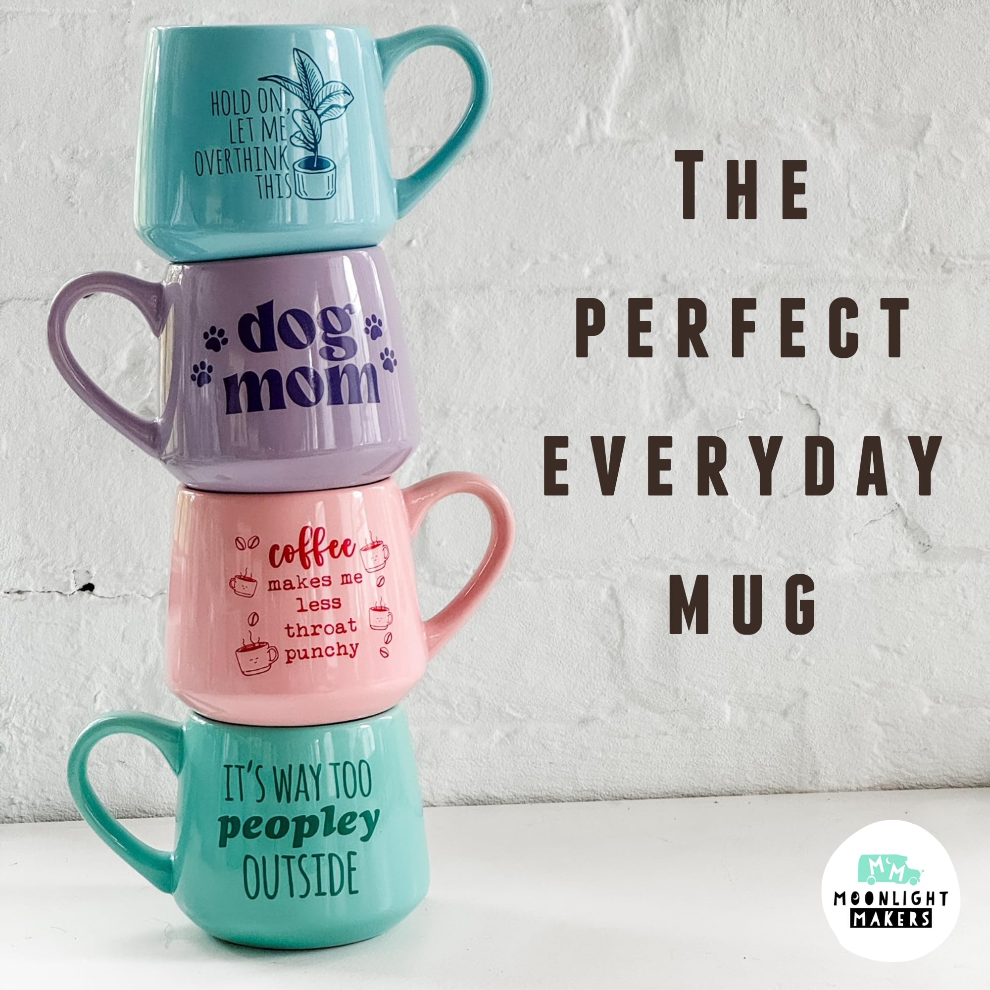 Moonlight Makers I Wet My Plants 16oz Ceramic Coffee Mug - Funny Novelty Cup for Plant Lovers, Perfect Gift for Women & Coffee Enthusiasts - Ideal for Home, Office Use or Fall Tea/Coffee Drinking