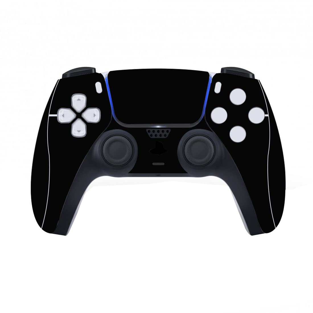 PlayVital Black Full Skin Decal Set for PS5 Console Disc Edition - Vinyl Sticker Cover for PS5 Controller, Charging Station, Headset & Media Remote - Perfect for Gaming Setup, Customization & Protection