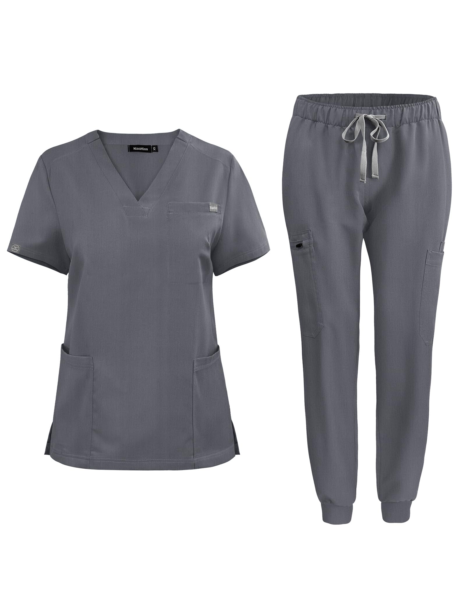 Niaahinn Women's Classic Scrub Set - Comfortable Medical Workwear Top & Yoga Jogger Pants for Nurses, Doctors & Healthcare Professionals | Perfect for Hospital Shifts, Clinics & Yoga Sessions