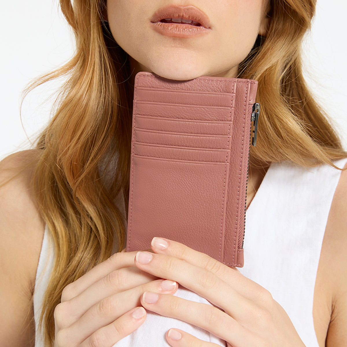 Stylish Dusty Rose RFID Blocking Wallet - Slim Minimalist Design for Women | Perfect for Travel, Shopping & Everyday Use