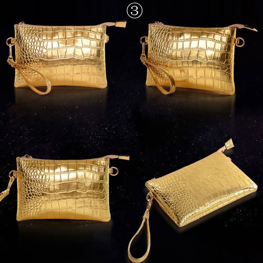 3PC Women's Crocodile Pattern Handbag Set - Satchel, Shoulder Tote & Wallet for Work & Travel