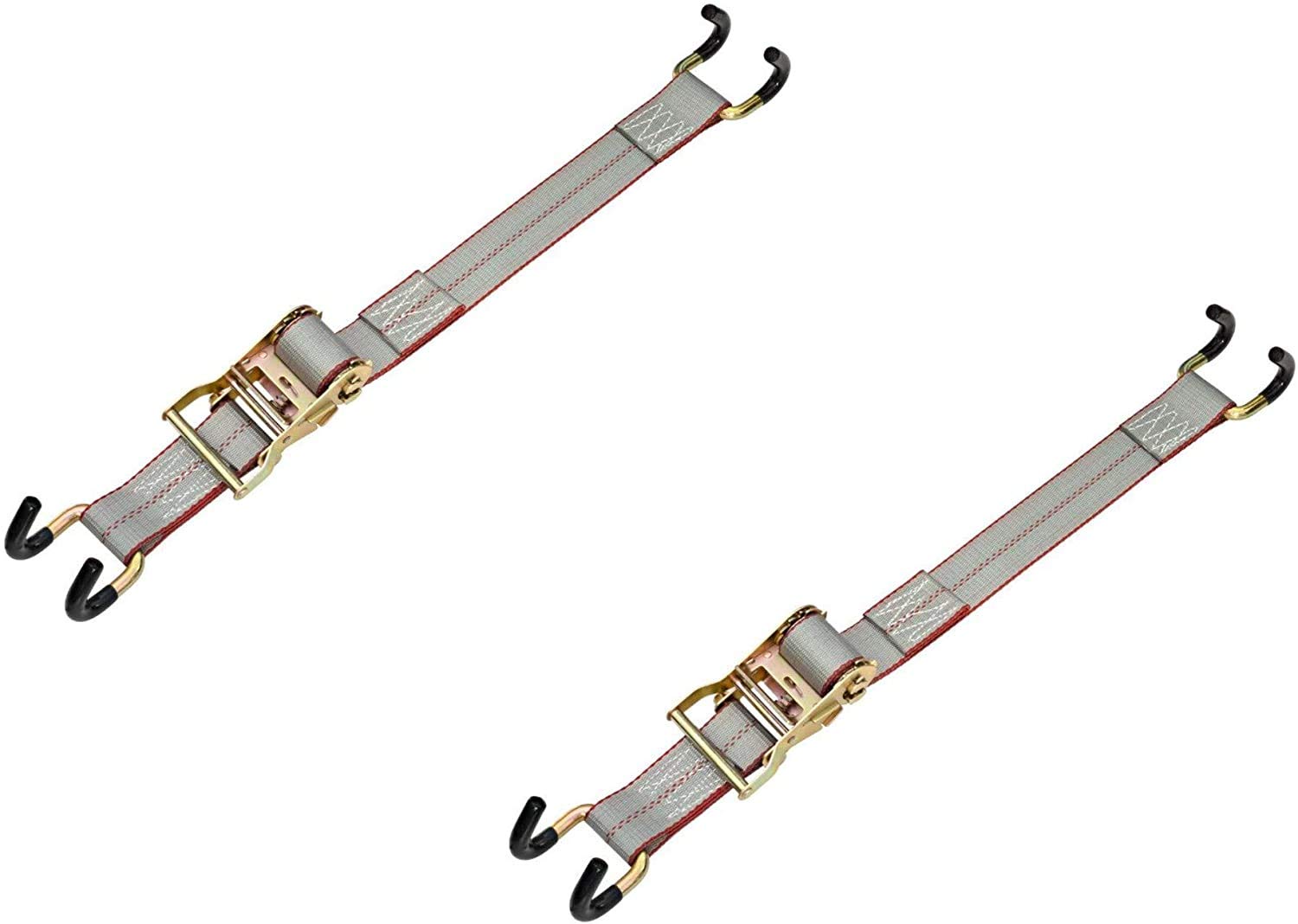 Premium Grey Webbing Steering Wheel Lock (2-Pack) - Heavy Duty Anti-Theft Device for Tow Trucks, Wreckers & Rollbacks | Secure Tow SWR03-CLH | Ideal for Vehicle Security & Transport Protection