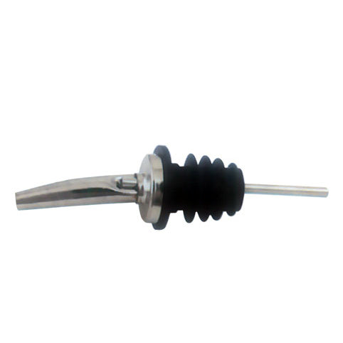 Premium Nella Speed Pourer with Stainless Steel Tapered Spout & Black Stopper - 12 Pack for Bars, Restaurants & Home Cocktail Making - Fast Liquor Bottle Pour Spout for Whiskey, Vodka & Spirits