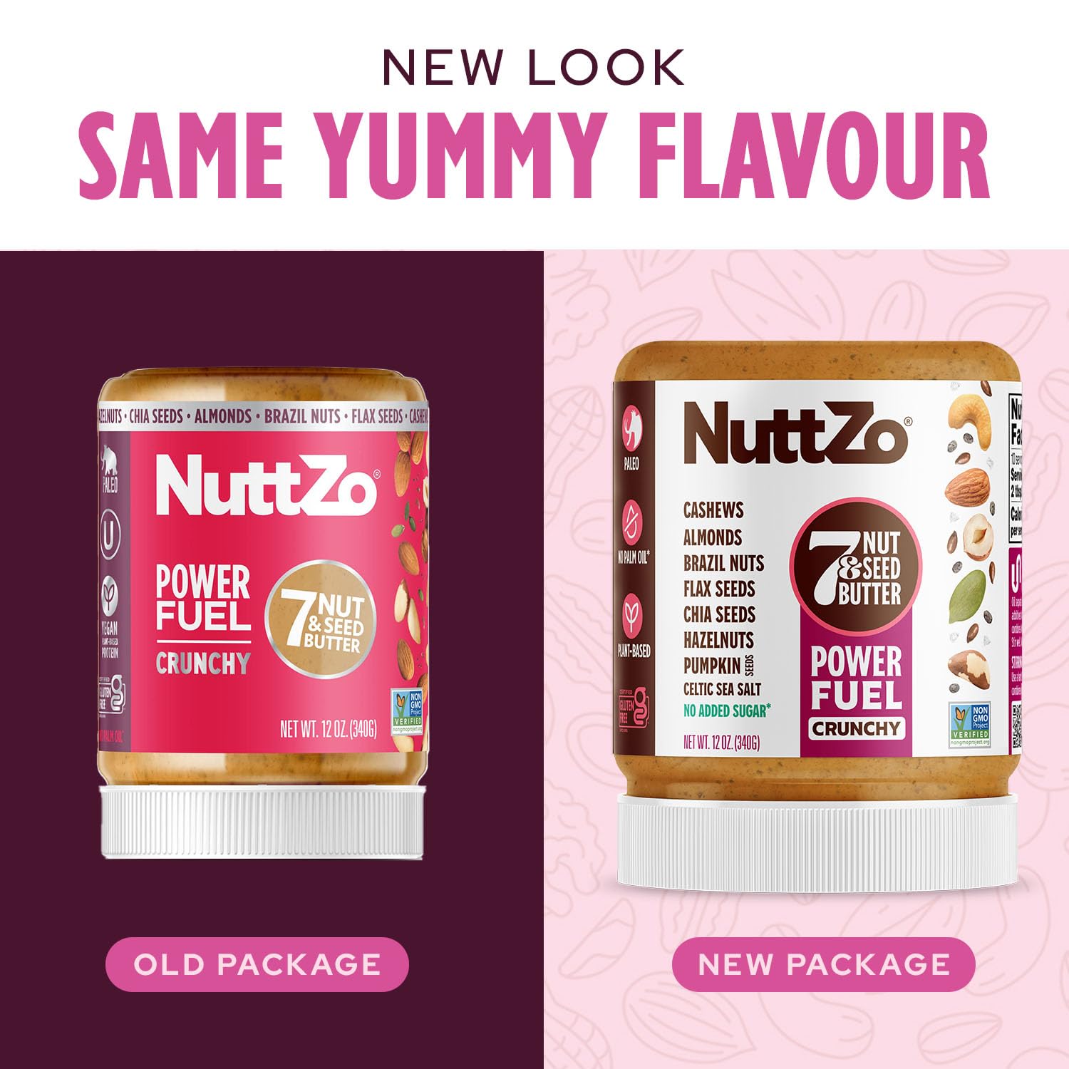 NuttZo Natural Power Fuel Crunchy 7 Nuts & Seeds Butter - Paleo, Keto, Vegan Friendly | Peanut & Gluten Free, Kosher, No Added Sugar or Oil | 12 oz Jar, 6 Pack | Perfect for Smoothies, Toast & Healthy Snacking