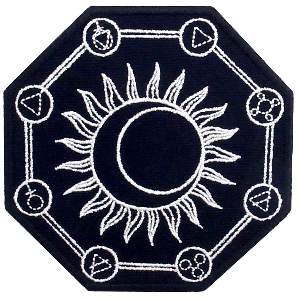 ZEGINs Alchemy Symbol Embroidered Patch - Iron On & Sew On Emblem for Jackets, Bags & DIY Crafts | Occult & Gothic Fashion Accessory
