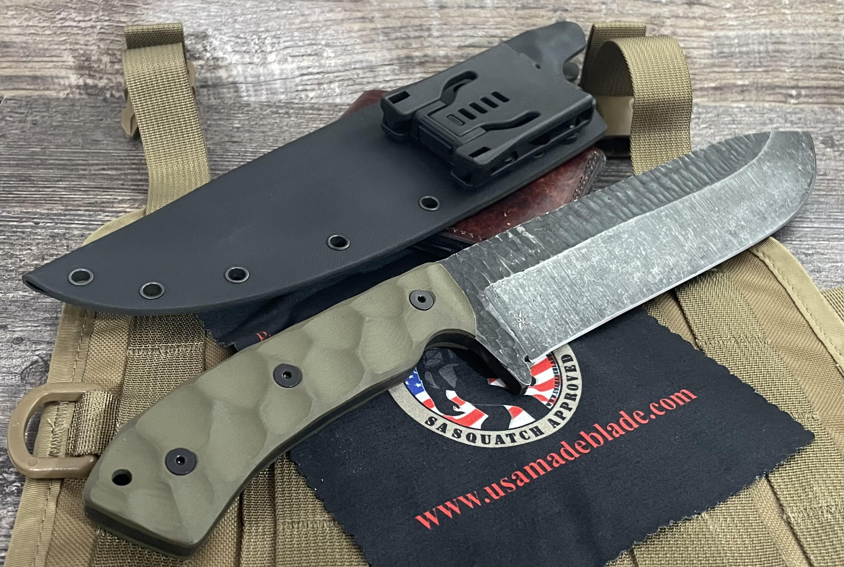 Stroup Knives BK1 OD G10 Fixed Blade Knife - High-Performance Outdoor Survival Knife for Hunting, Camping & Bushcraft