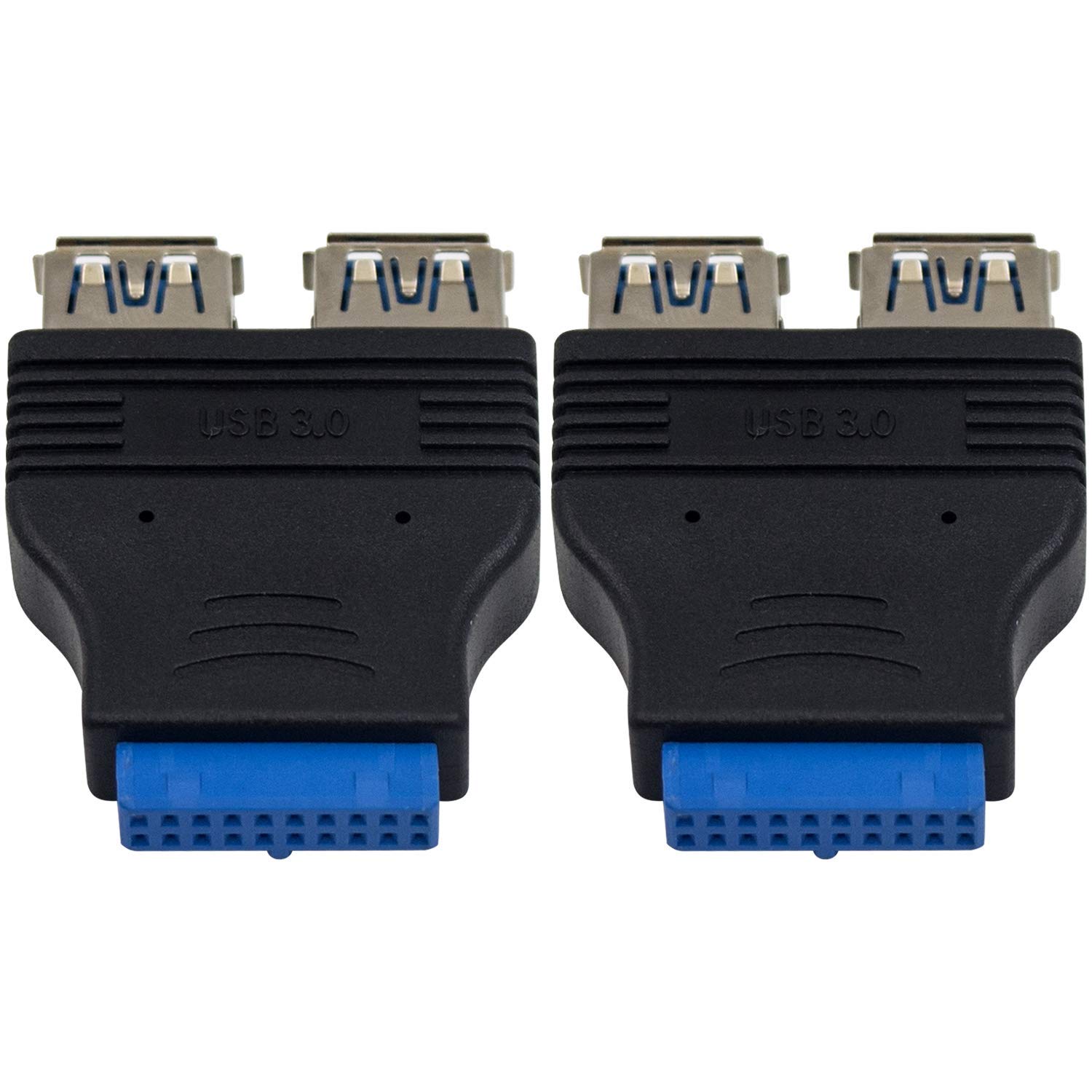 Duttek USB 3.0 to USB 2.0 Motherboard Adapter, 20-Pin Internal Splitter, Blue, Compatible with Windows, Ideal for PC Builds and Upgrades
