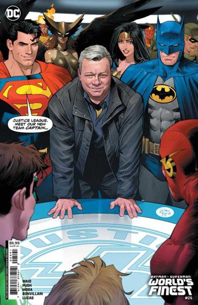 Batman Superman Worlds Finest #25 Comic Book - Cover G Variant by Dan Mora Featuring William Shatner Cameo - Premium Card Stock - Collectible DC Comics for Fans & Display